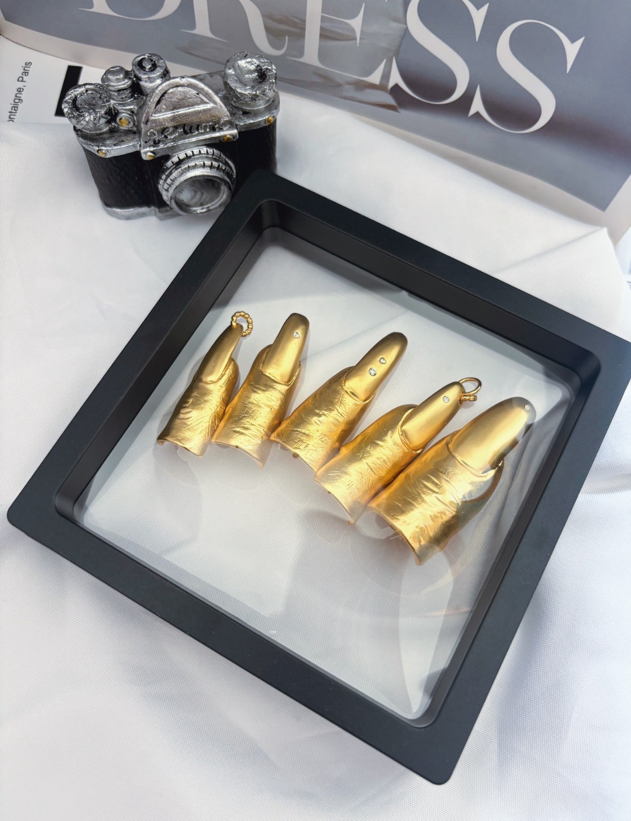 High Quality Rhinestone 18K Gold a set 5PCS Ring Lover Gift