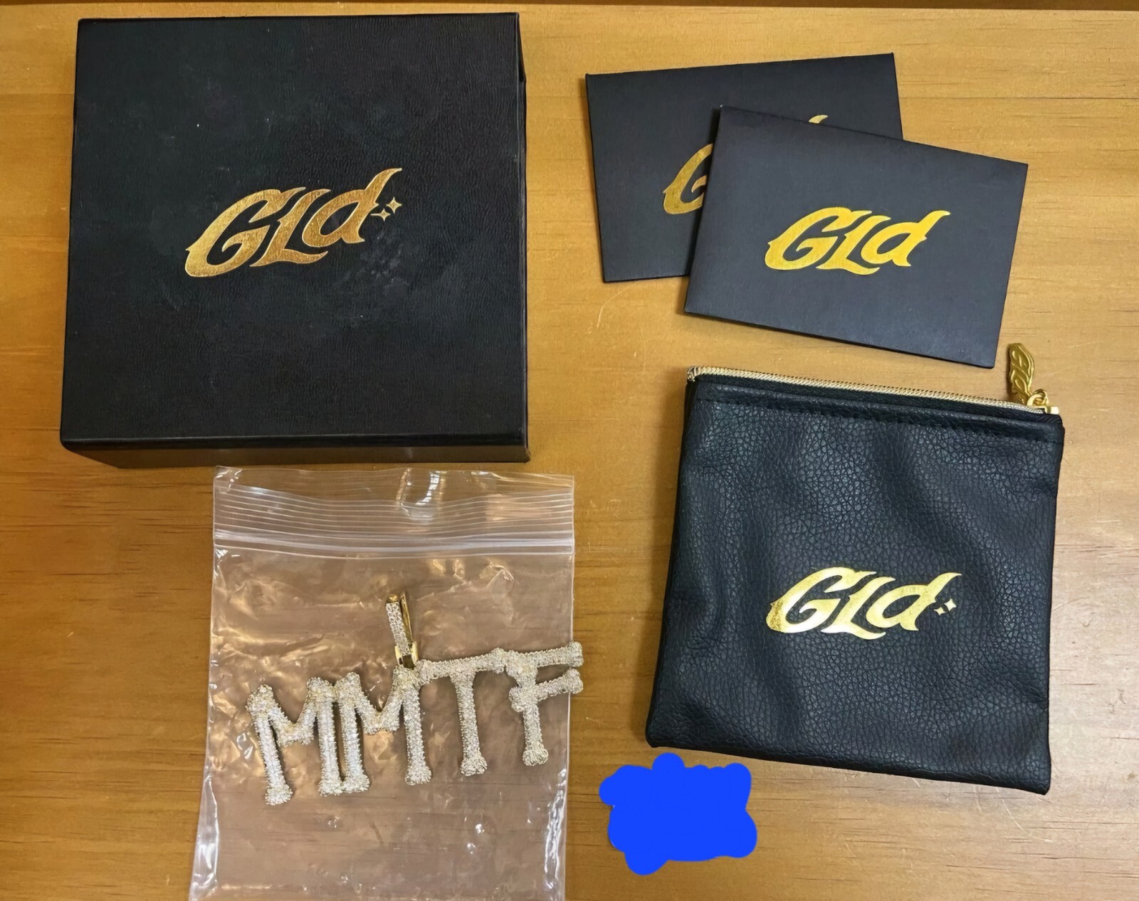 GLD Shop Gold Tone CZ Pendant MMTF Macys With Box & Papers