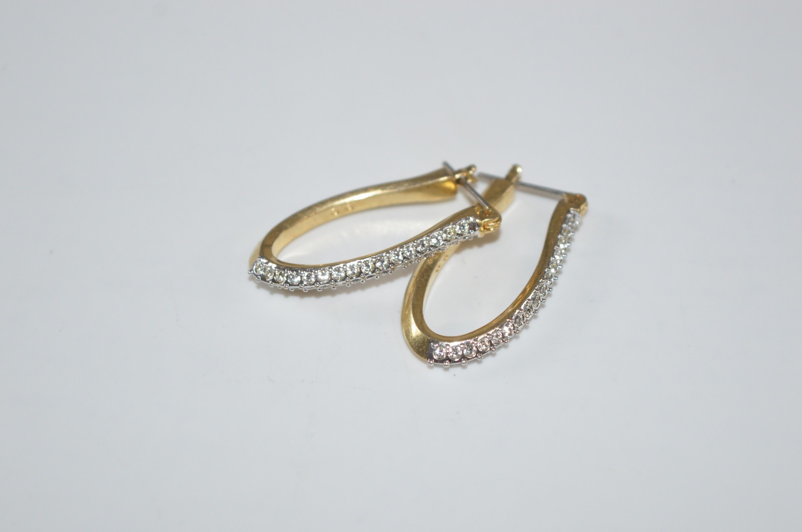 Swarovski Crystal Baja Long Hoop Earrings