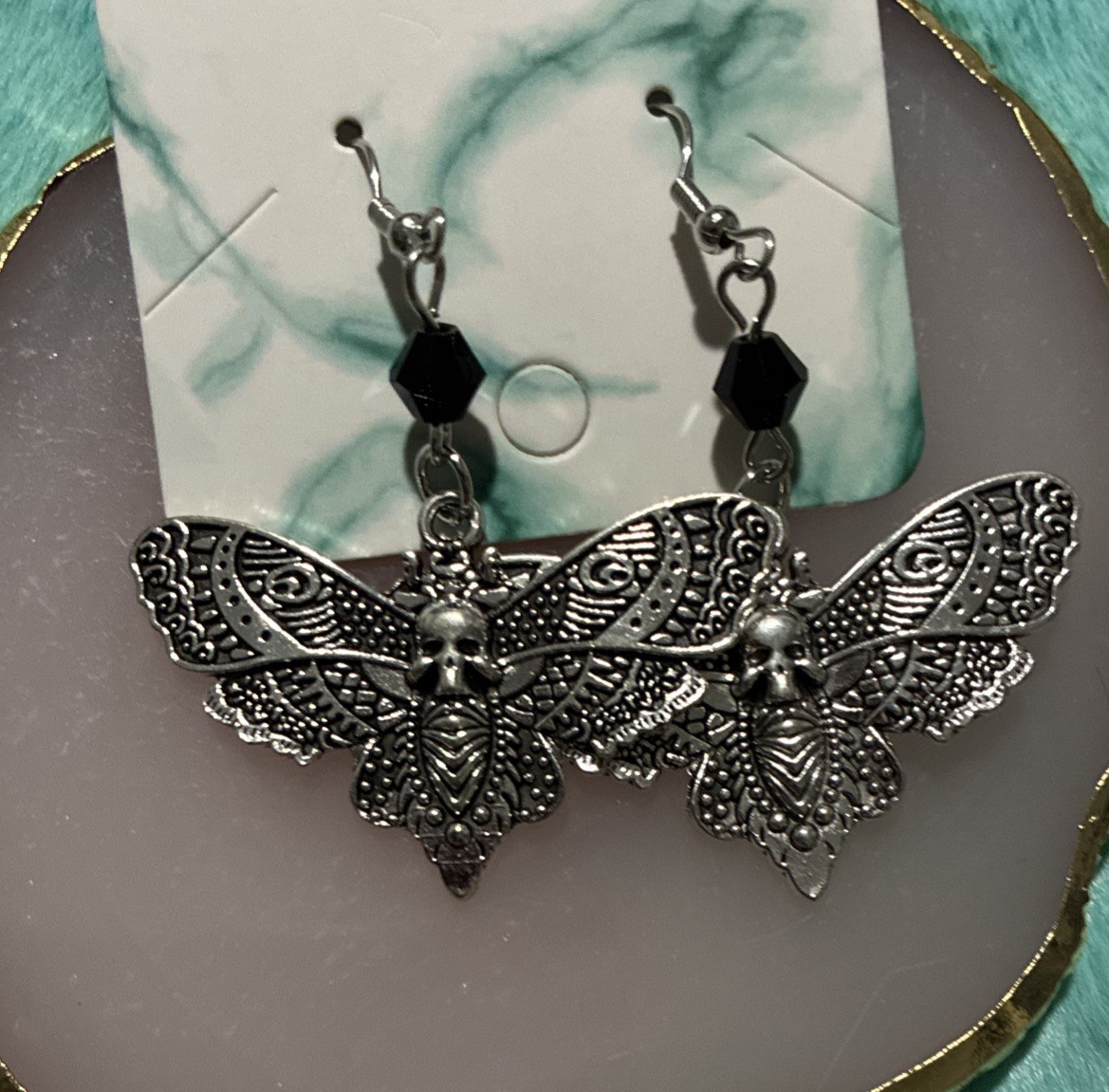 Spooky Moth Halloween Earrings – Festive, Everyday, Dark Side