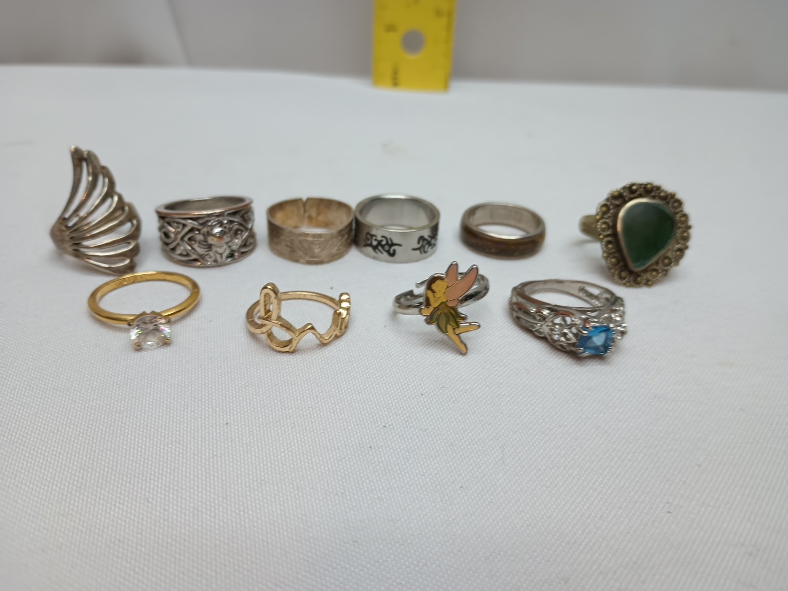 Lot of 10 Costume Jewelry Rings