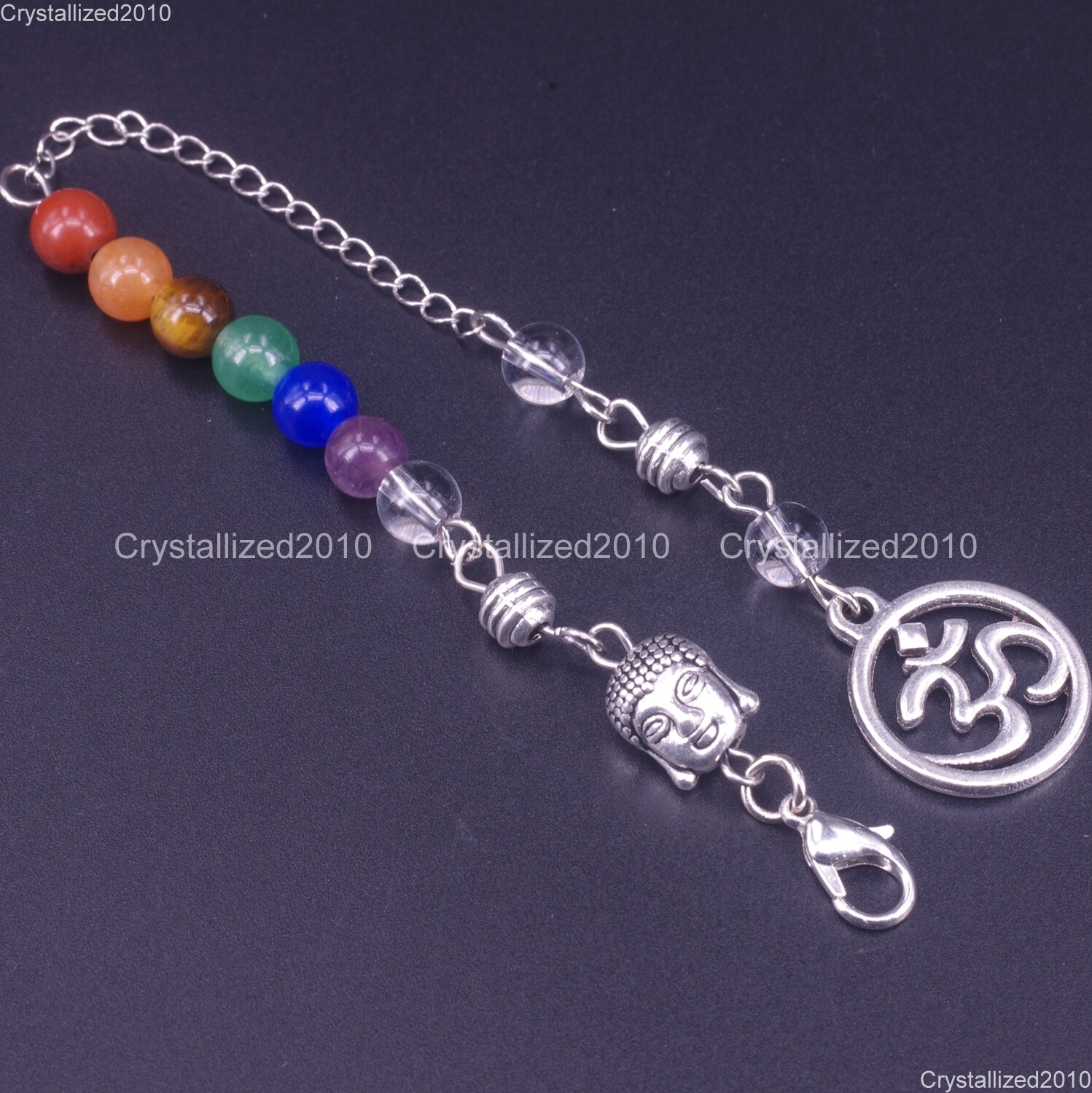 Natural Gemstones Spear Pendulum Healing Crystal Pointed Reiki Chakra Pendant