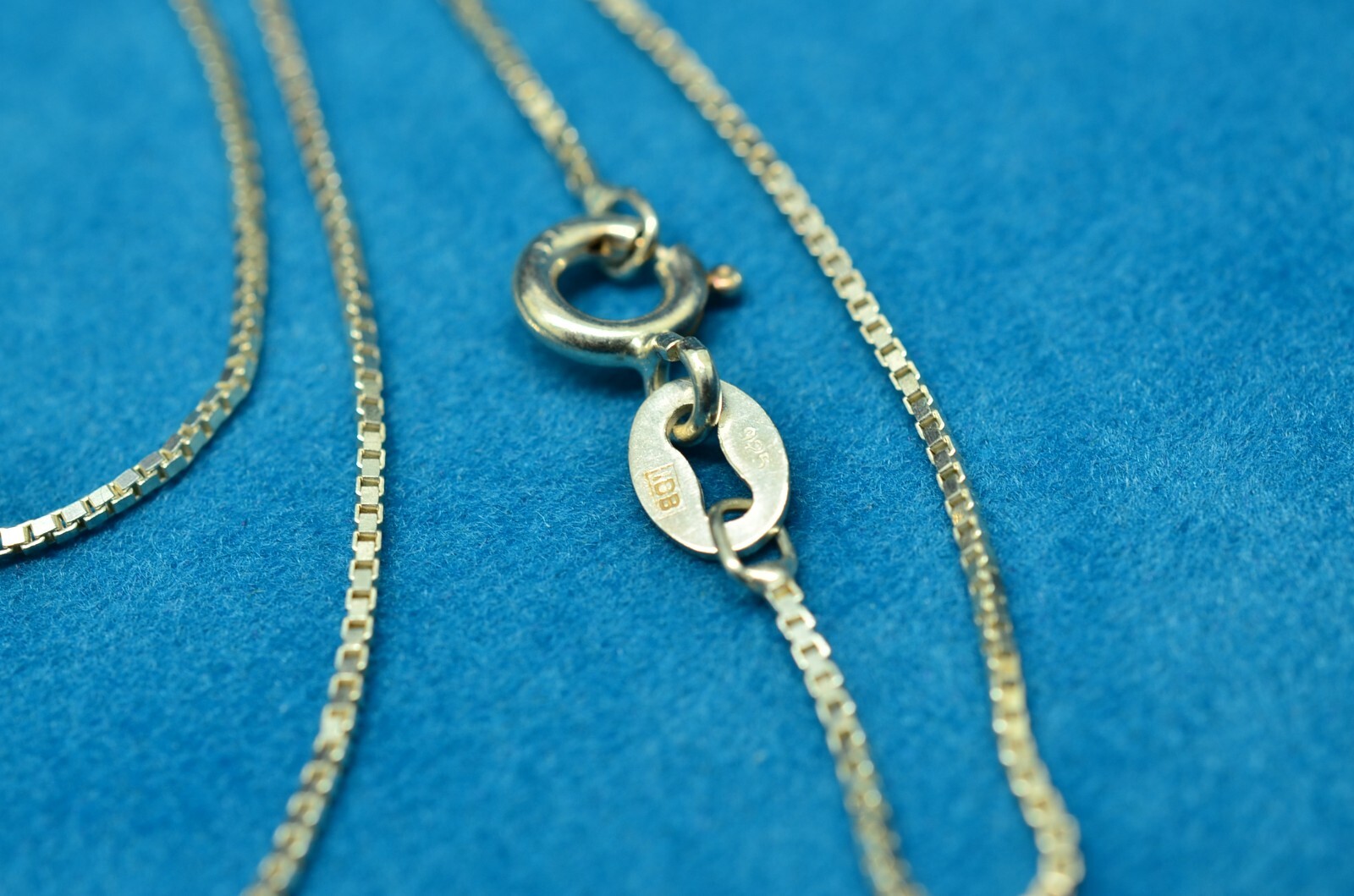 24″ Silver Plated box chain necklace 0.8mm