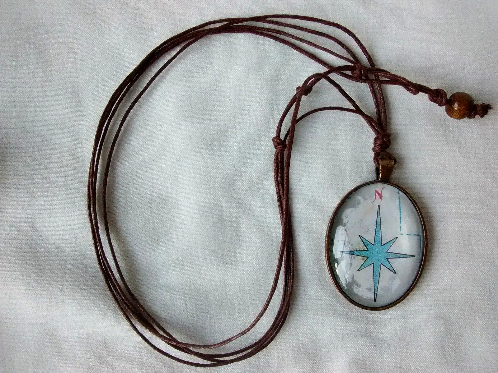 North Star 2″ Pendant Necklace 28″ Unisex Boho Jewelry USA Seller Gift