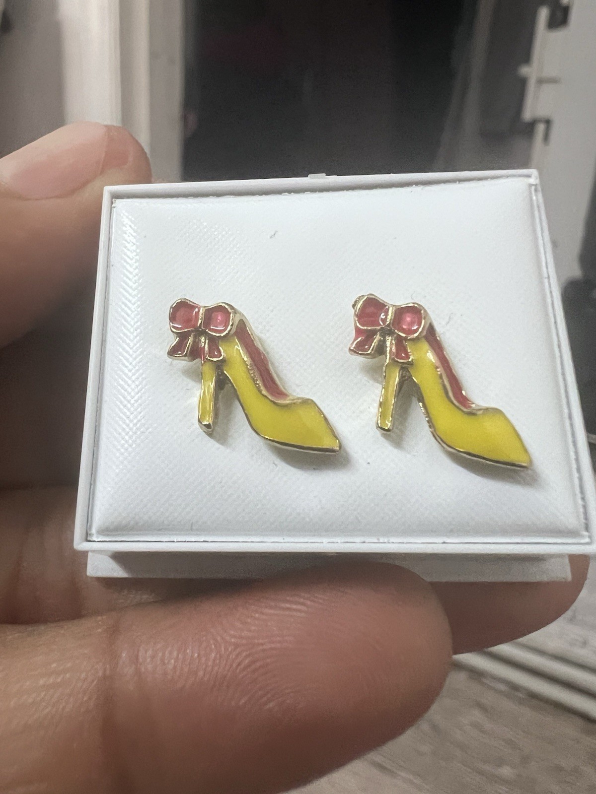 High Heel Shoe Design Earrings With Red Now Details Statement Novelty Jewelry