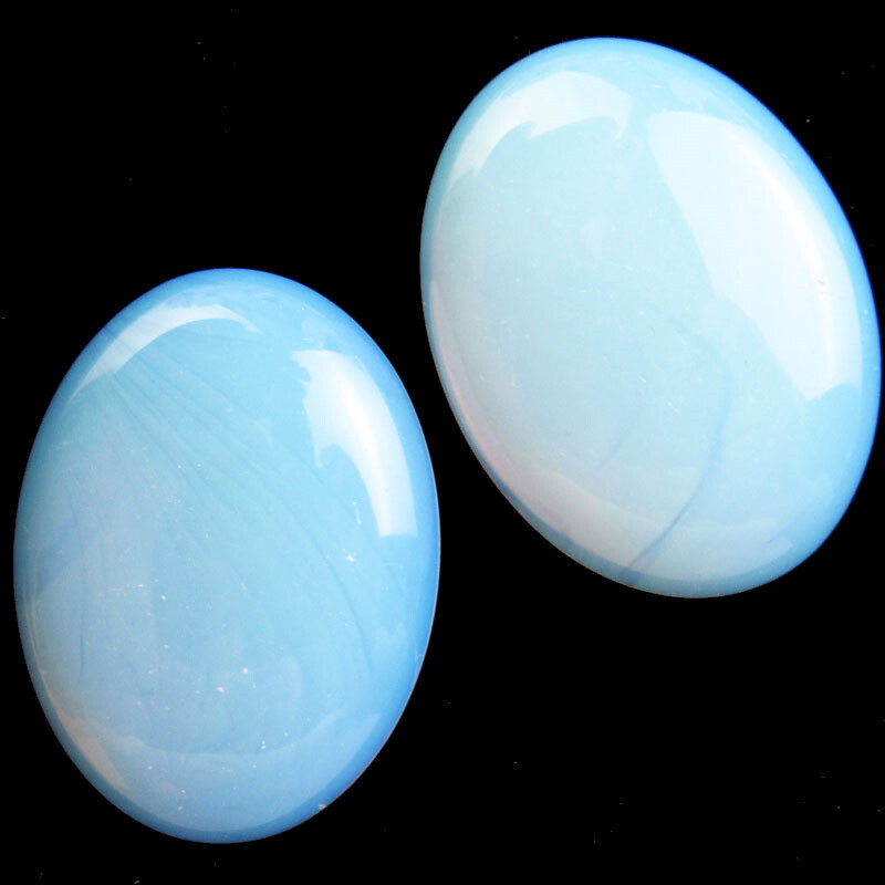2Pcs 40x30x7mm Opal Opalite Oval Cab Cabochon J70197