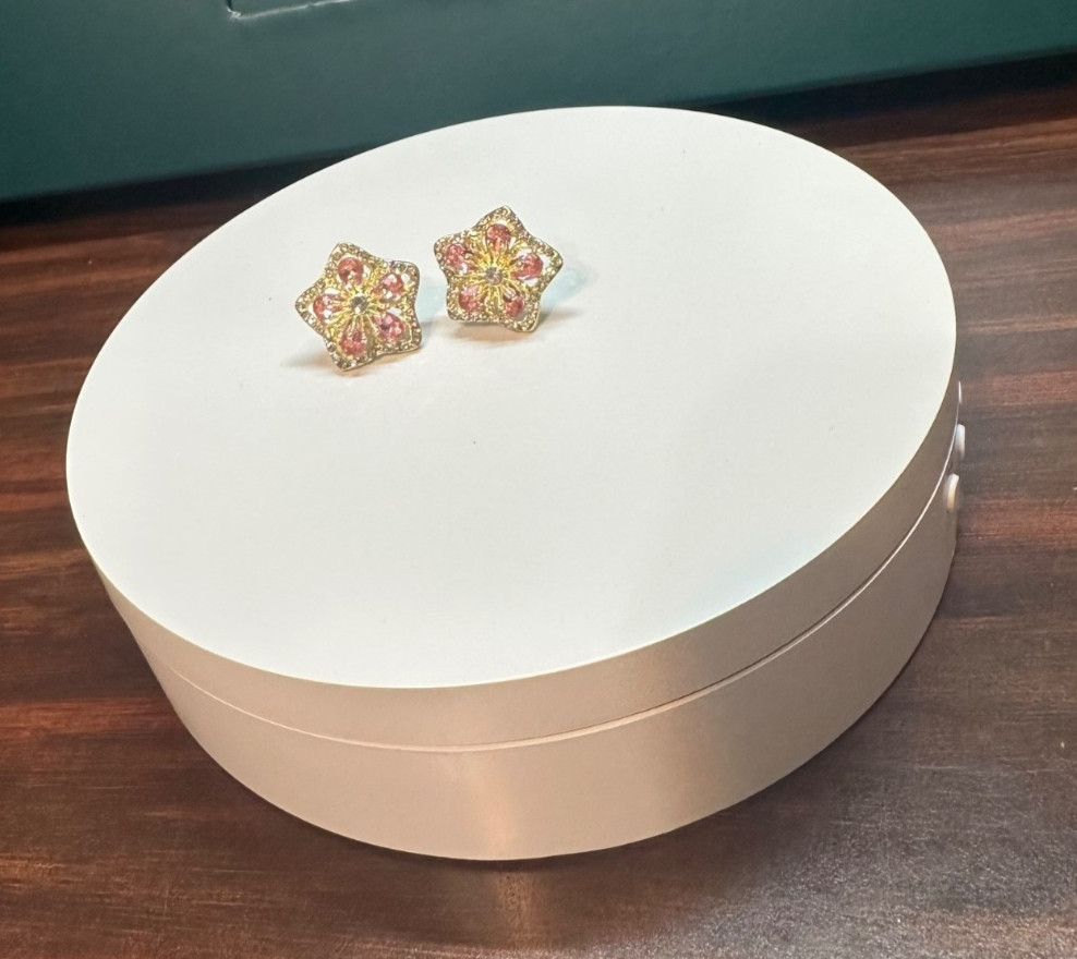 Petite Dainty Pink Drop Dangle Pierced Post Earrings