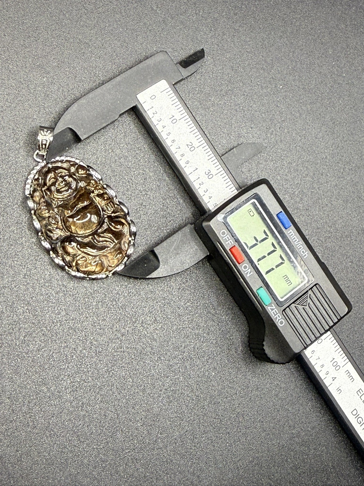 Natural colour Maitreya laugh buddha Natural Saphia Pendant Phật Di Lạc