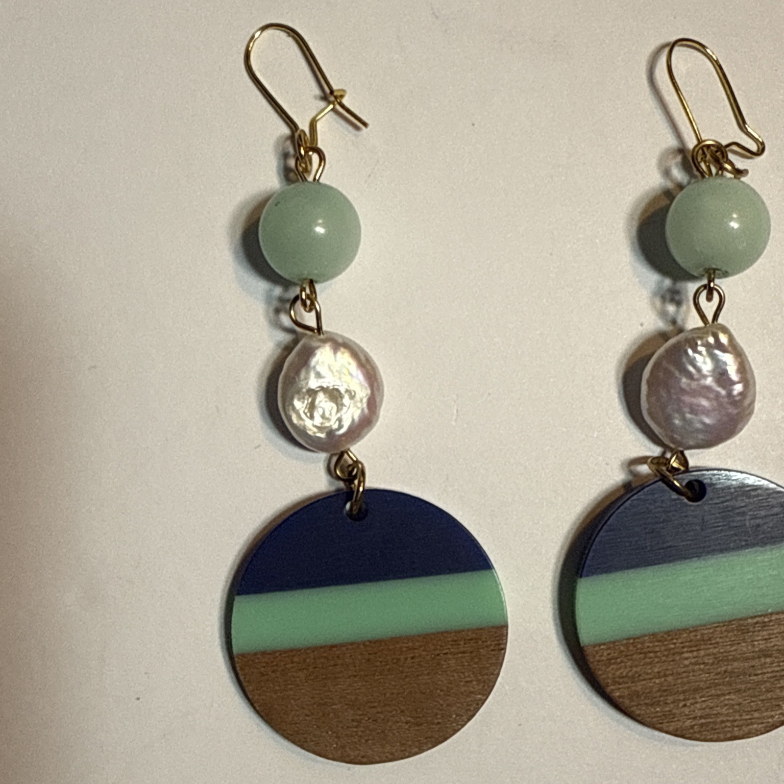 2@ Dangle Earrings. Nickel Free. 100% Brass Closure. Light Weight.