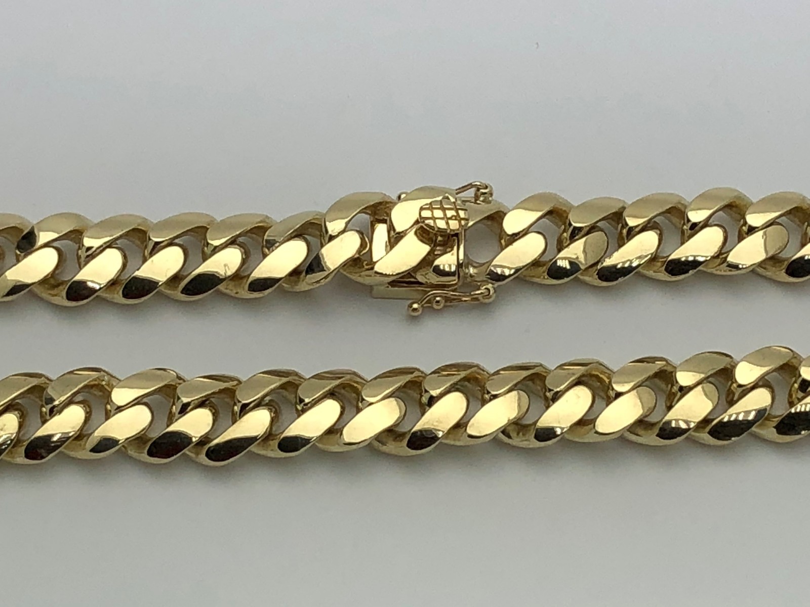 10k Yellow Gold Solid Heavy Miami Cuban Link Chain Necklace 24″ 7mm