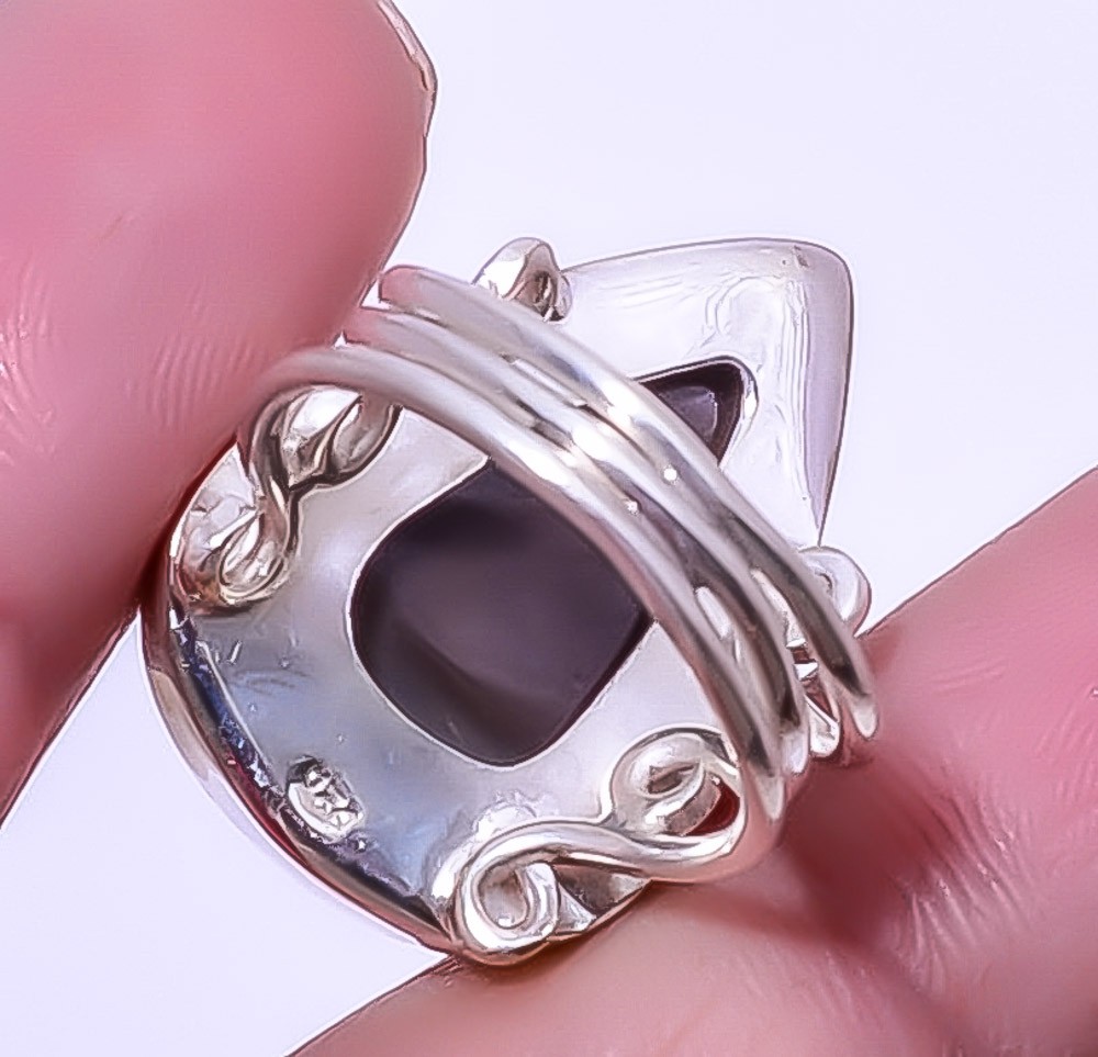 Imperial Jasper – Guadalajara Gemstone 925 Silver Plated Ring s.6.5 A346