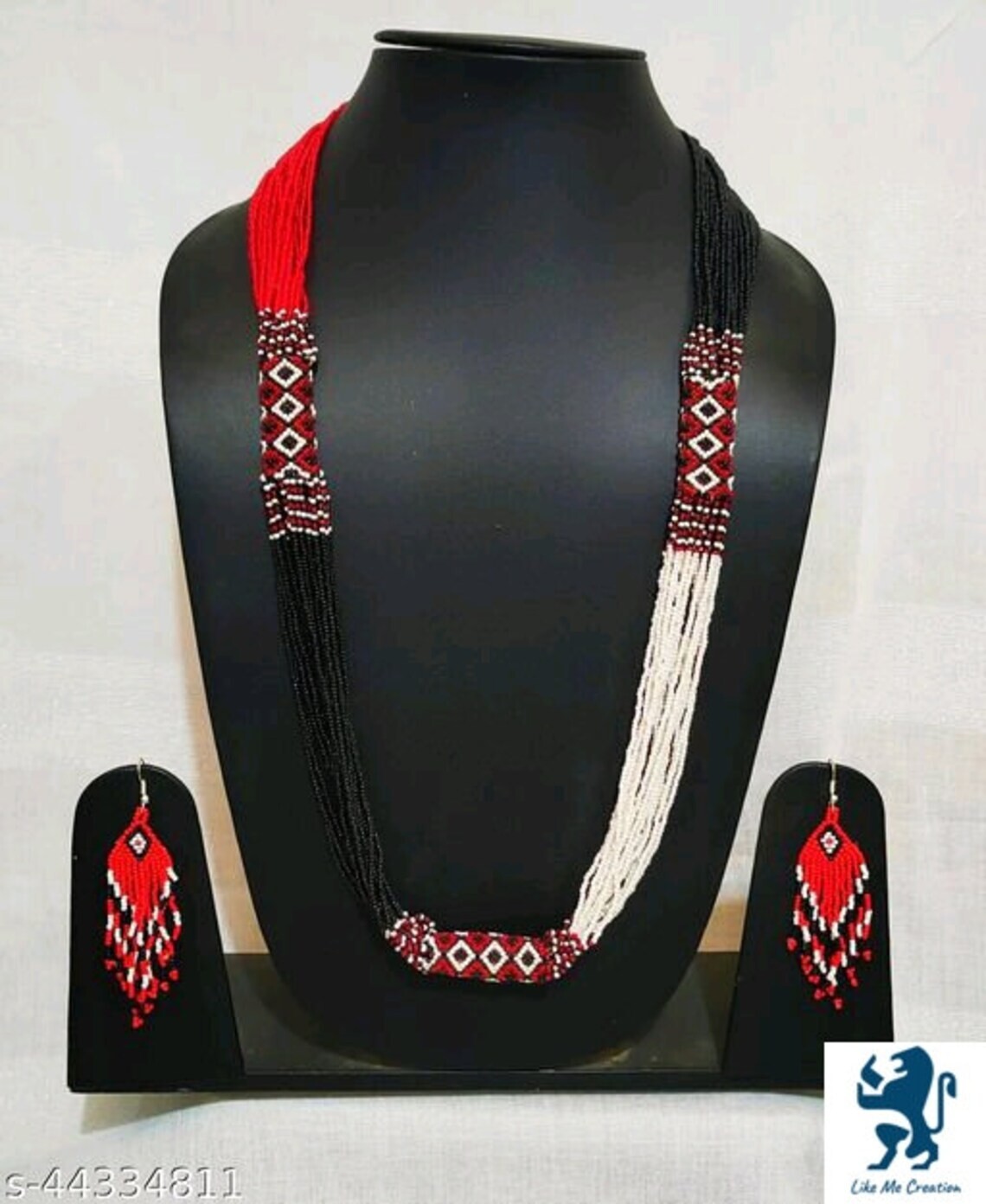 Handmade Seed Bead Necklace American Style Necklace Boho Beaded Necklace earring