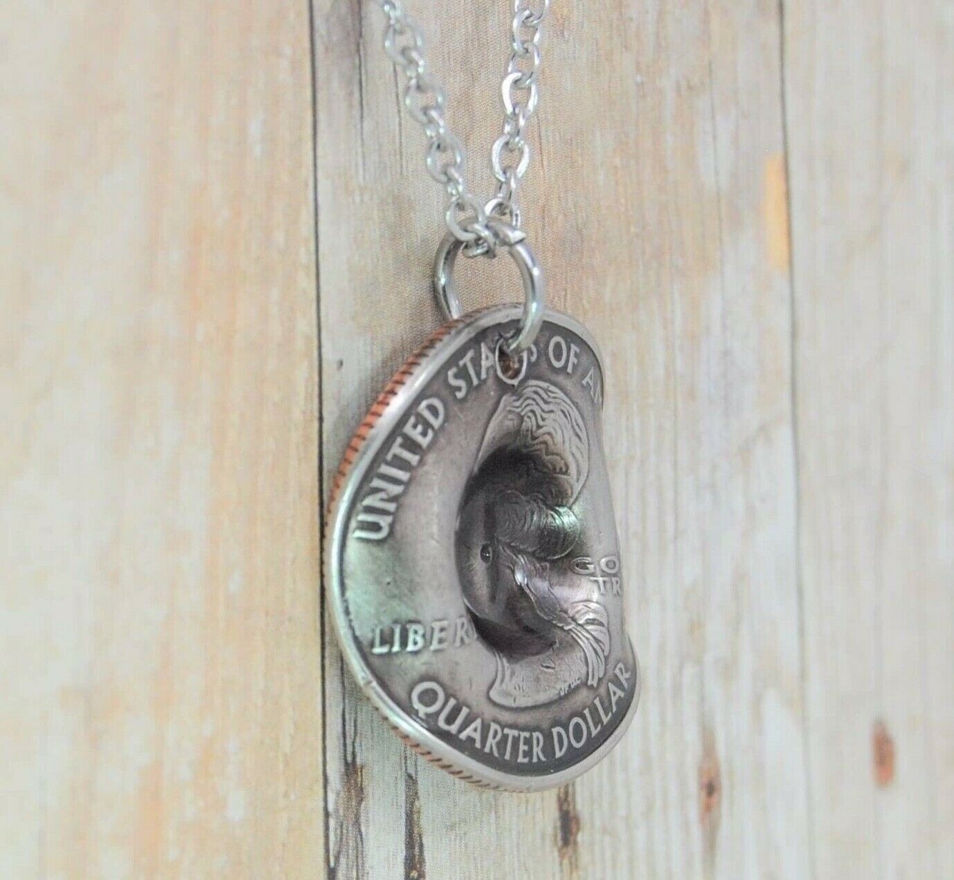 Cowboy Hat Necklace, Custom Made From US State Quarter, Stetson Style, USA Made