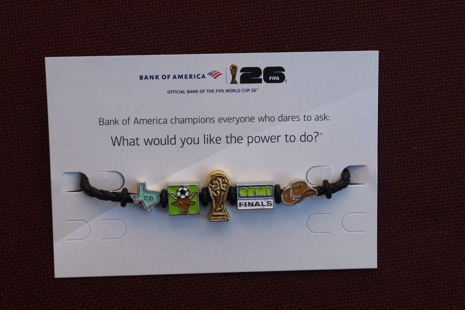 Semi Final FIFA World Cup Charm and Dallas Bracelet 2026 Bank Of America Limited