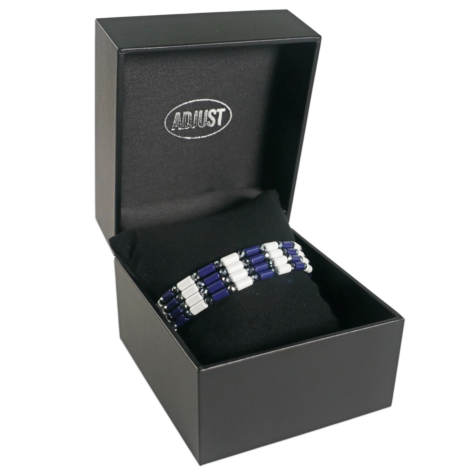 RESETTON Magnetic Bracelet Navy and White 27in Good for Athletes Made in Japan