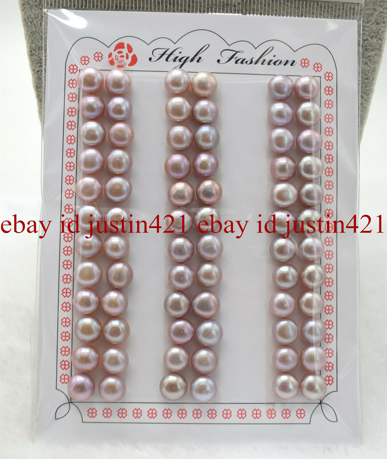 Genuine Pretty 7.5-8mm Freshwater Pearl Half-drilled Beads For DIY Earring