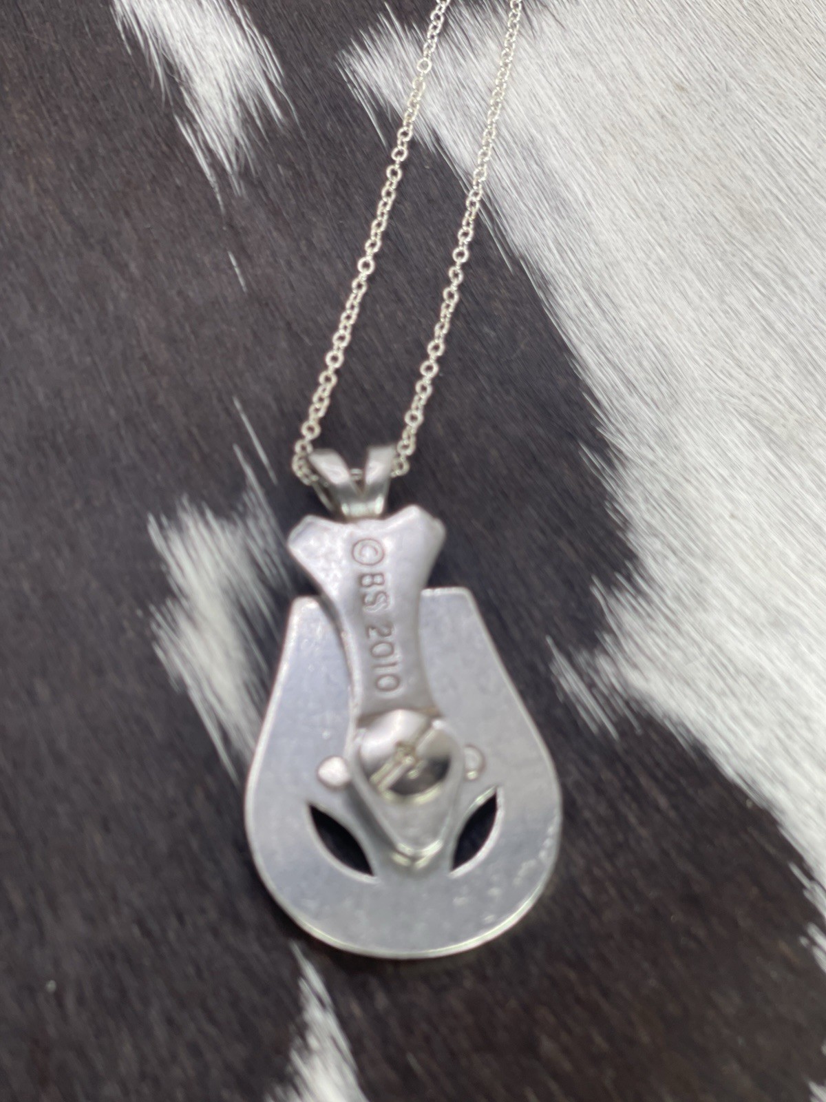Convertable Western Horseshoe Concho Necklace 925 Sterling Silver Chain Jewelry