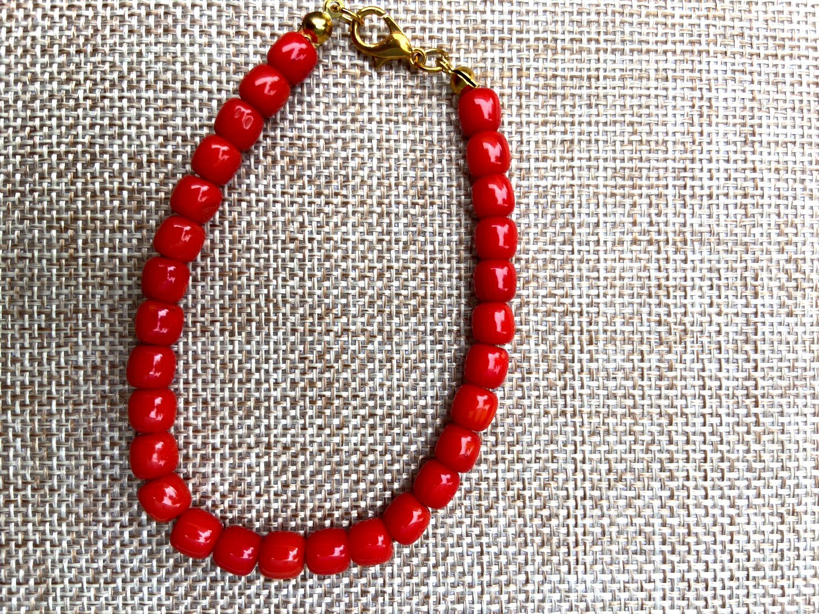 Natural Red Coral bracelet – 6mm in 7 inches and 11.3gm