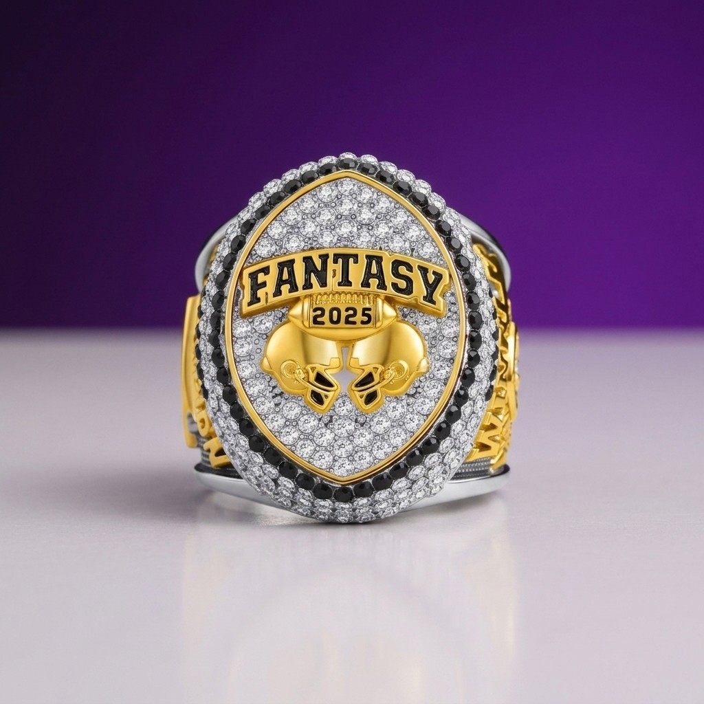 Fantasy Football Championship Ring 2025 2026 FFL Champion Wooden Acrylic Box