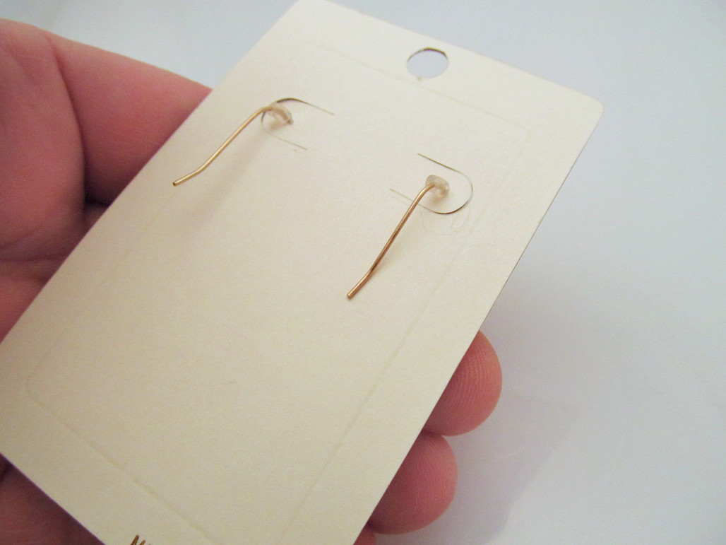 *NEW Gold Tone Chandelier Drop Pierced Earrings Blue Crystals by Antika