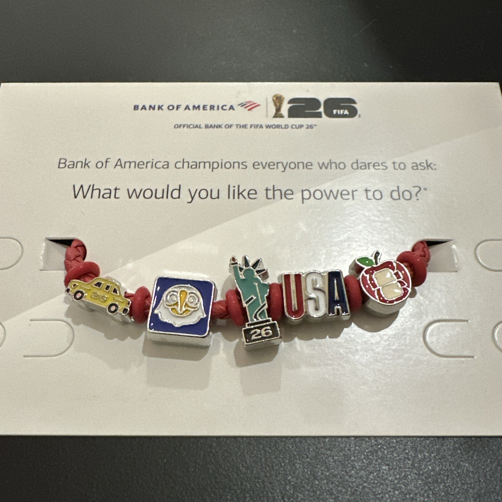 2026 FIFA World Cup Bank of America Charm Bracelet New York City Exclusive USA