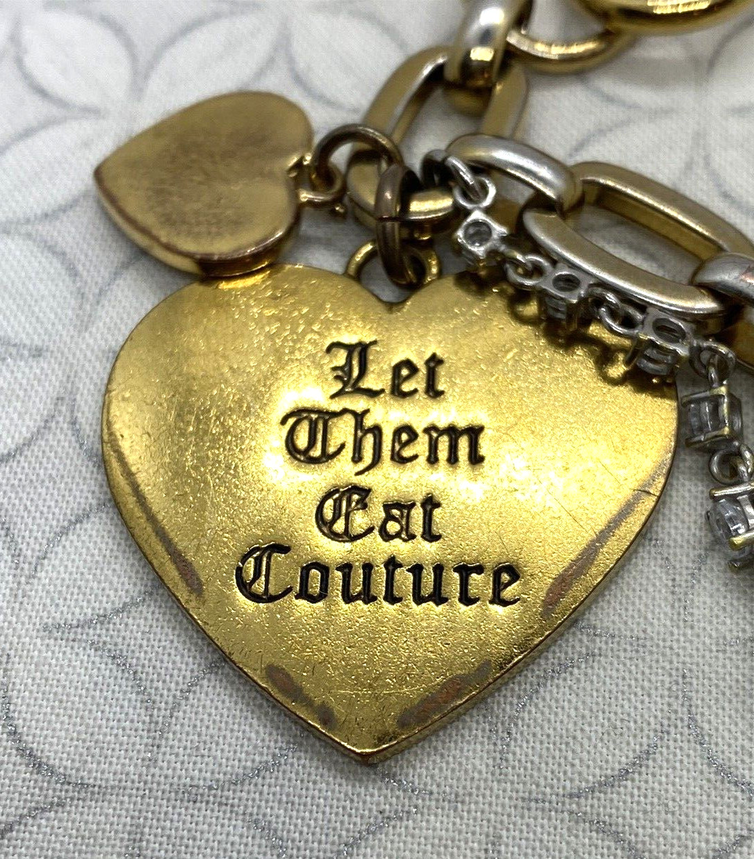 Juicy Couture Let Them Eat Couture Heart Bracelet Multi strand Necklace Set