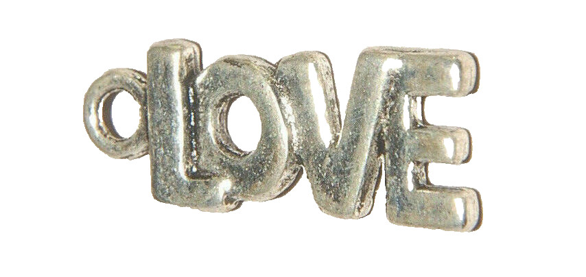 Love #1 Charm Tibetan Silver J1112