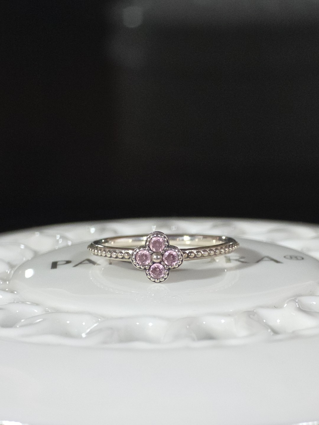 Authentic Pandora Sterling Silver Oriental Blossom Ring US 7 EU 54 #191001PCZ
