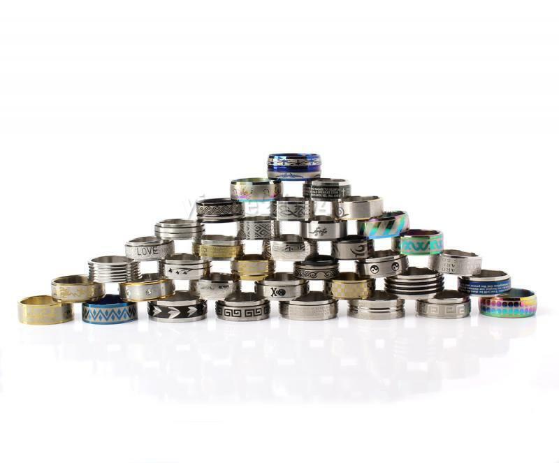 100X MIX LOT Stainless Steel rings Wholesale Men Women Gift Fashion Jewelry lot