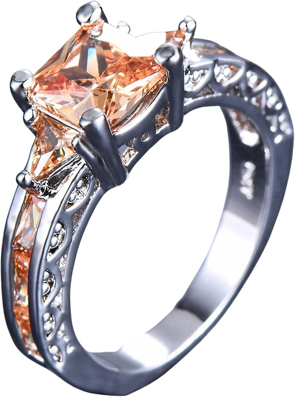 925 Sterling Silver Ring with Simulated Gemstone – Fashion Jewelry for Women