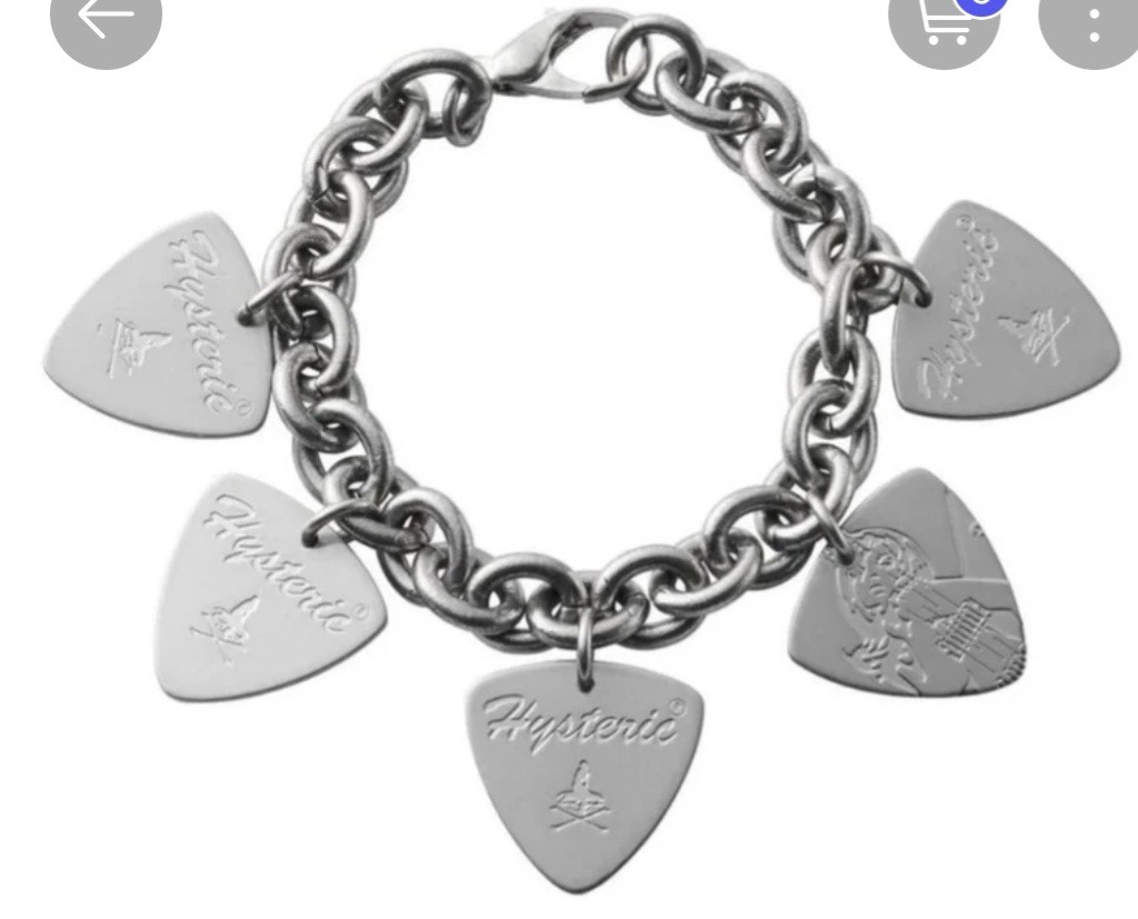 Hysteric Glamour Guitar Pick Charm Bracelet + Bag USA SELLER