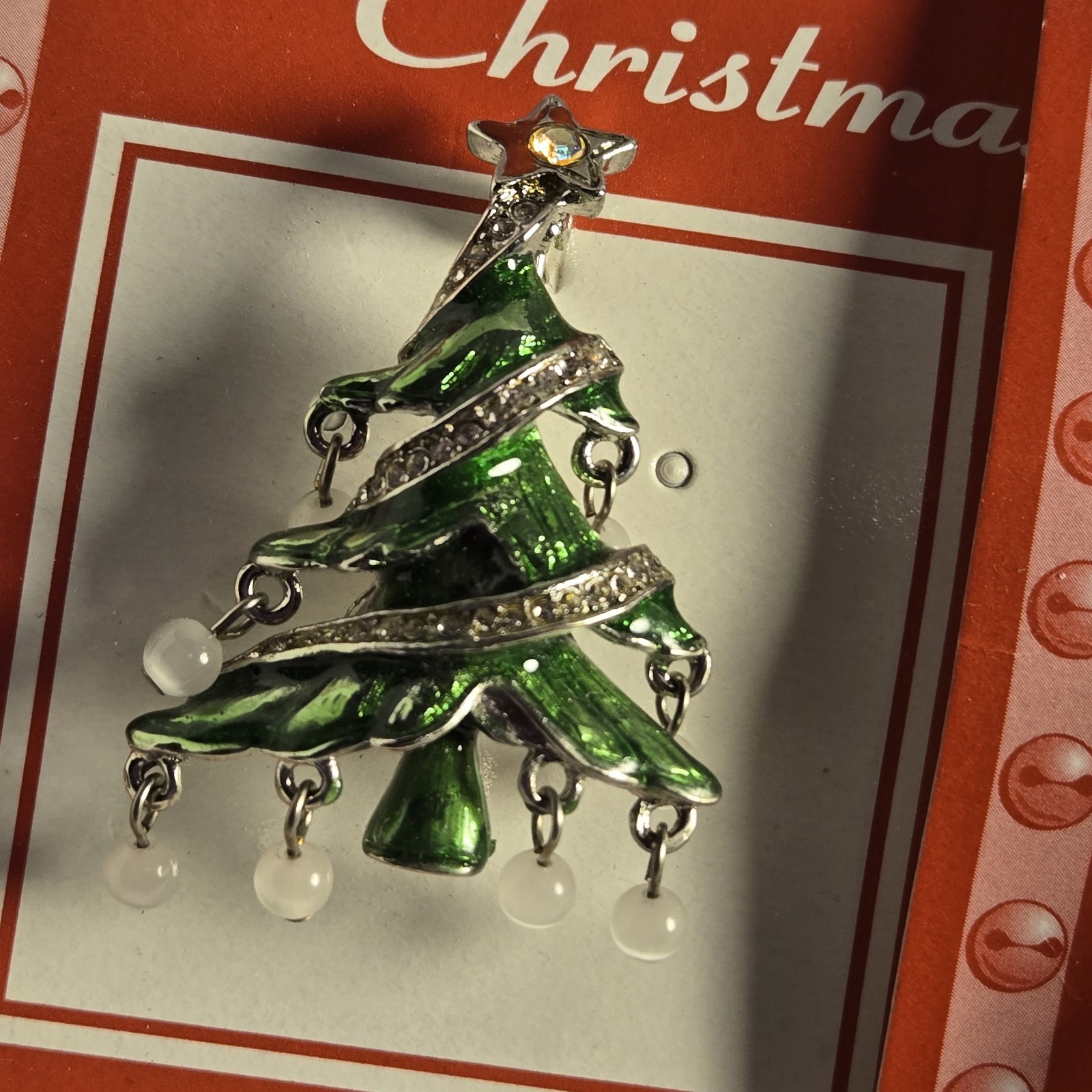 Roman, Inc. Merry Christmas Tree Brooch Pins Lot Of Three