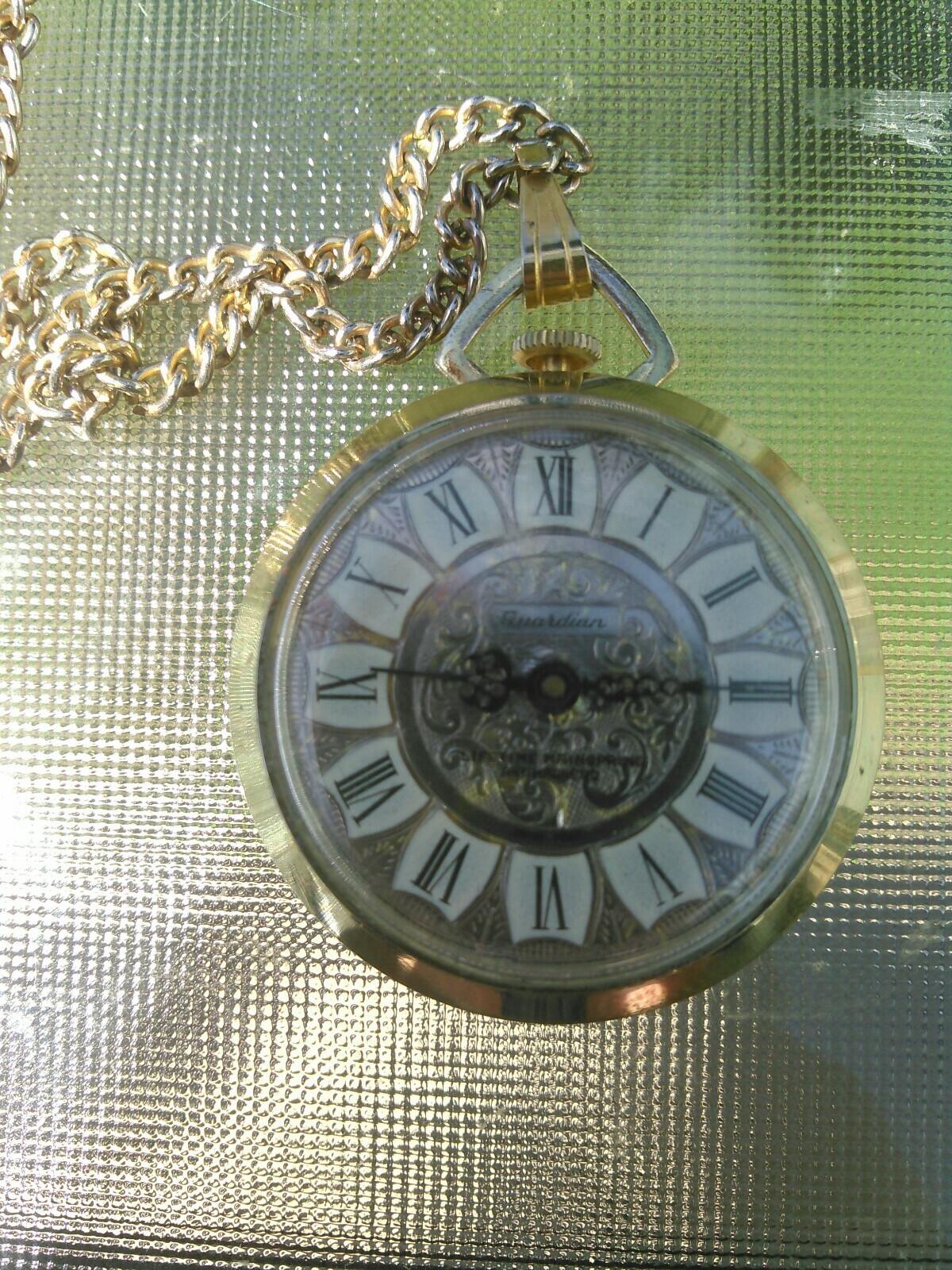 Guardian gold tone Watch 23.5″ Necklace