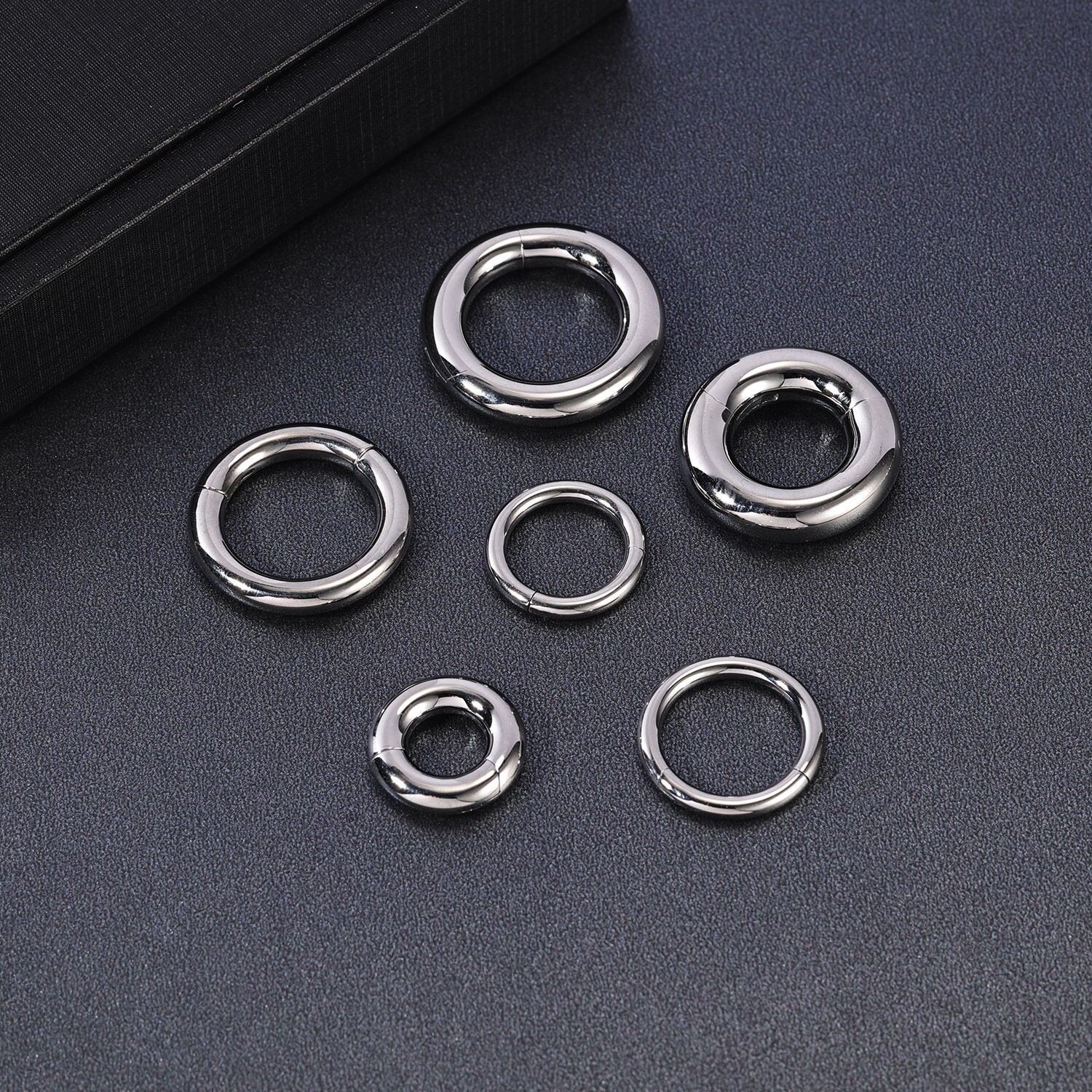 2G-12G Titanium Hinged Large Septum Ring Clicker Ear Gauge Hoop Earring Jewelry