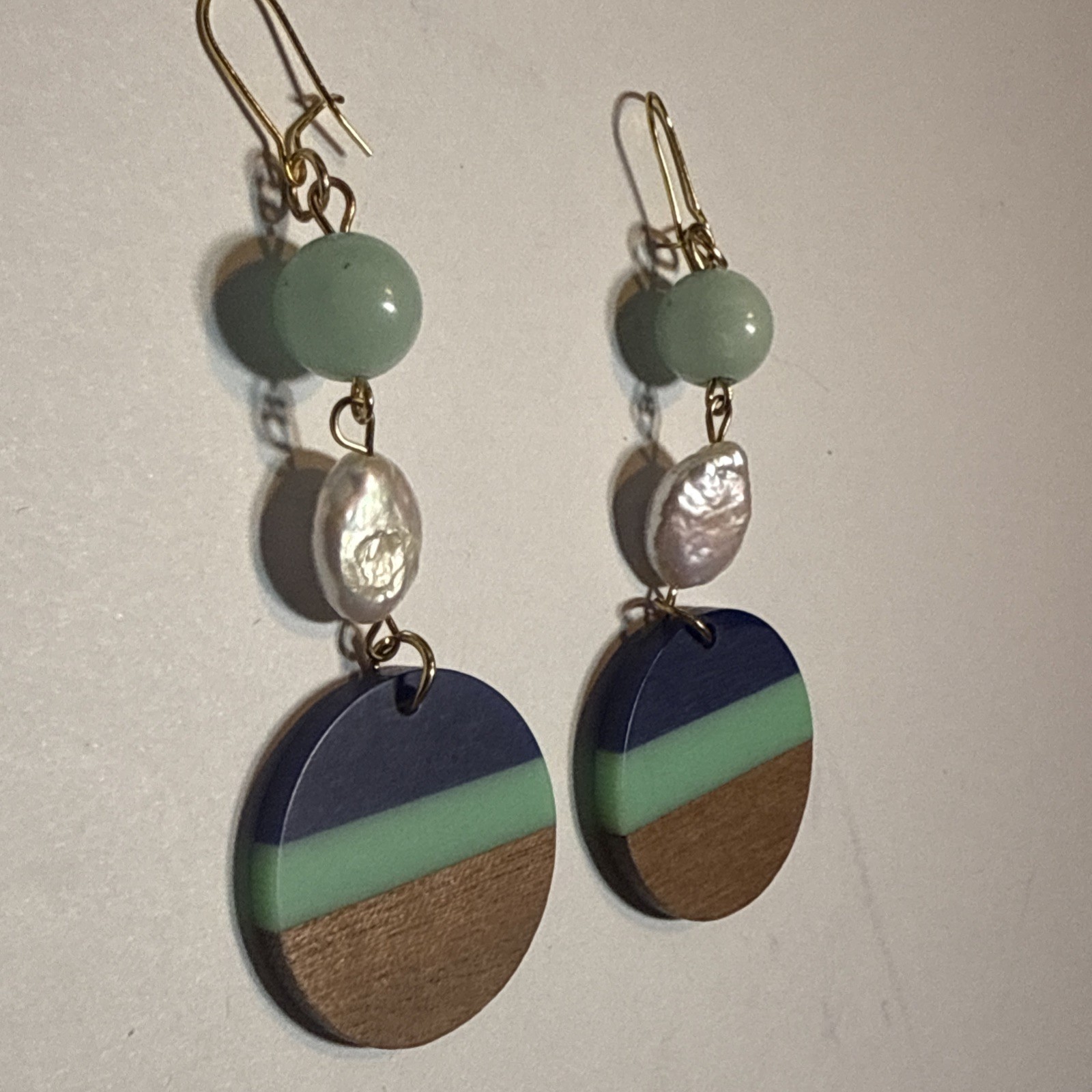 2@ Dangle Earrings. Nickel Free. 100% Brass Closure. Light Weight.