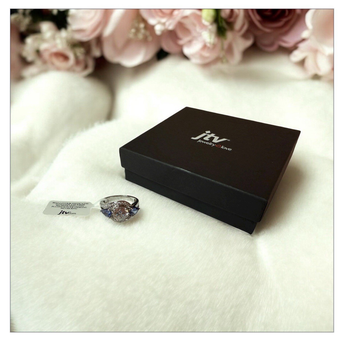 Bella Luce Esotica Sterling Silver Simulated Tanzanite & Diamond Ring, Size 10