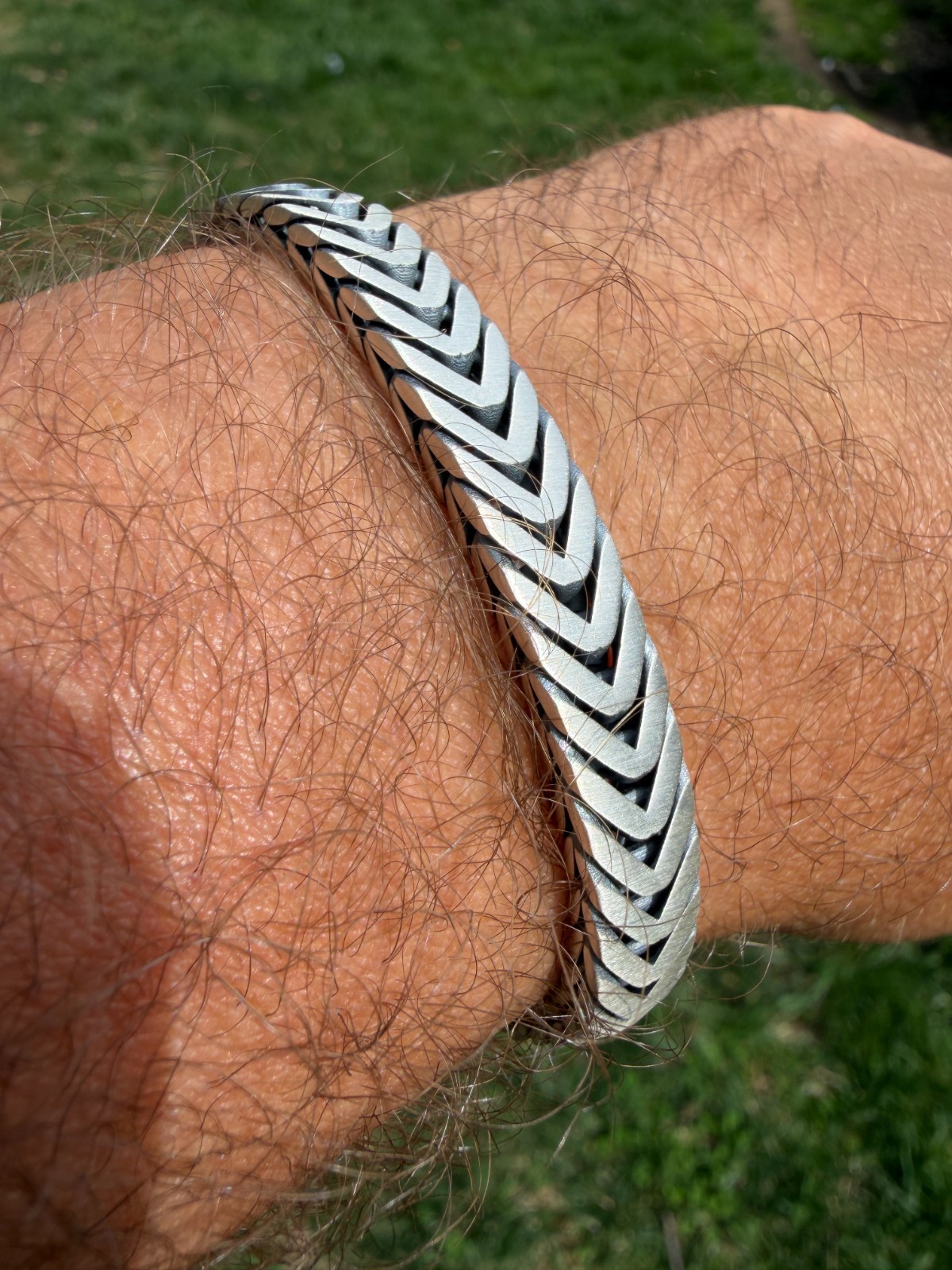 Custom 3 Link Miami Cuban Python Bracelet 12mm Real 925 Silver Oxidized Finish