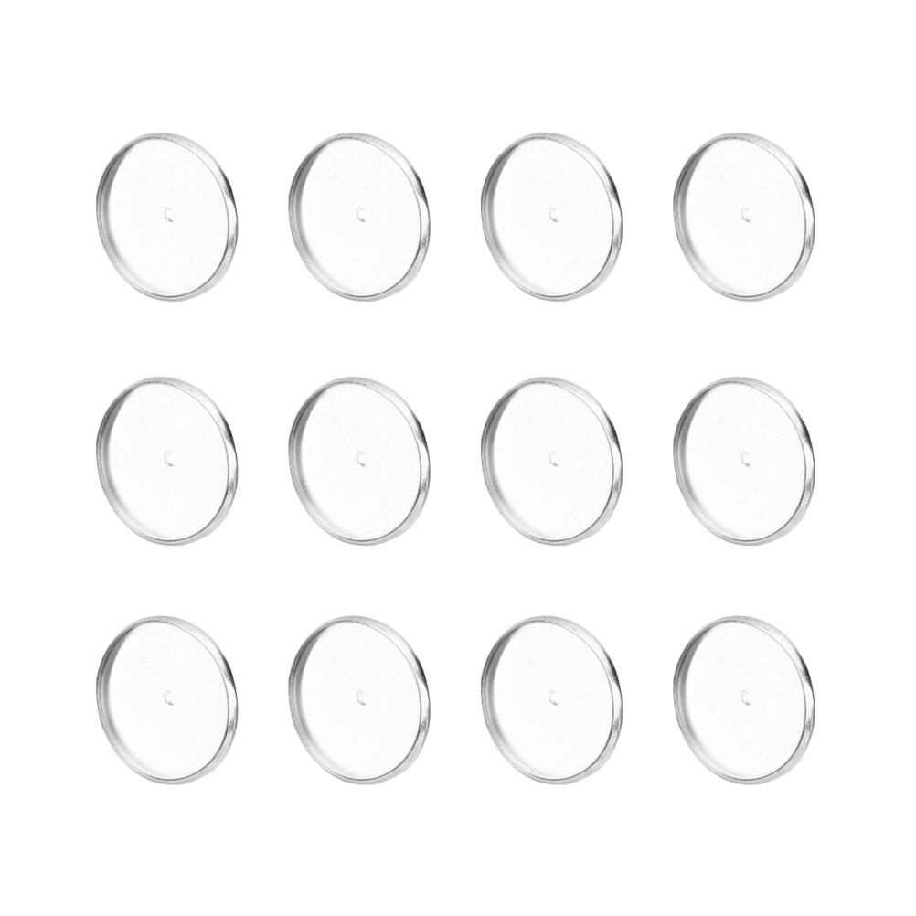 20Pcs Brooch Bottom Trays DIY Breastpin Bottom Trays (12MM Inside Diameter)
