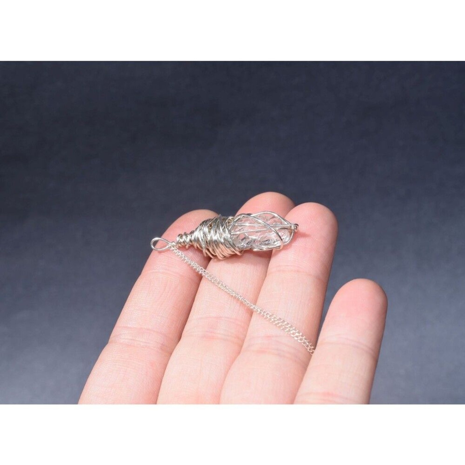 Sterling Silver Raw Diamond Necklace, Rough Diamond Necklace, Uncut Diamond Neck