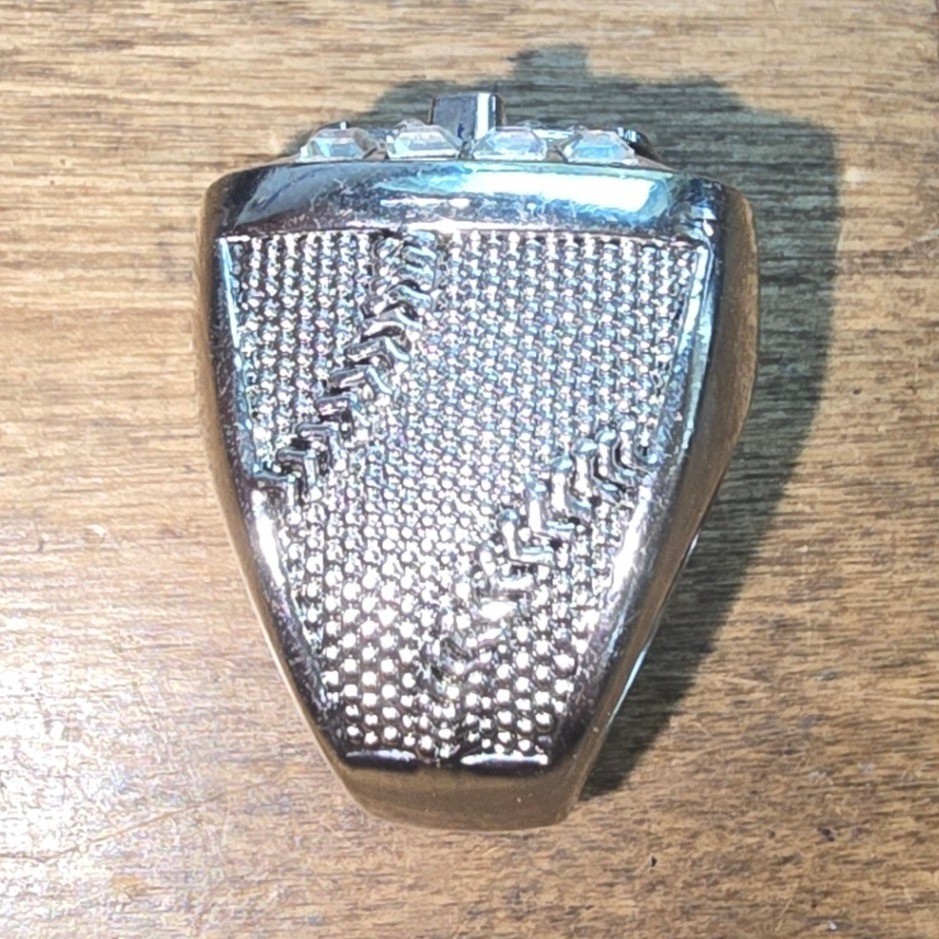 USSSA Finalist Softball Championship Ring Silver Tone Rhinestone Size 7.25