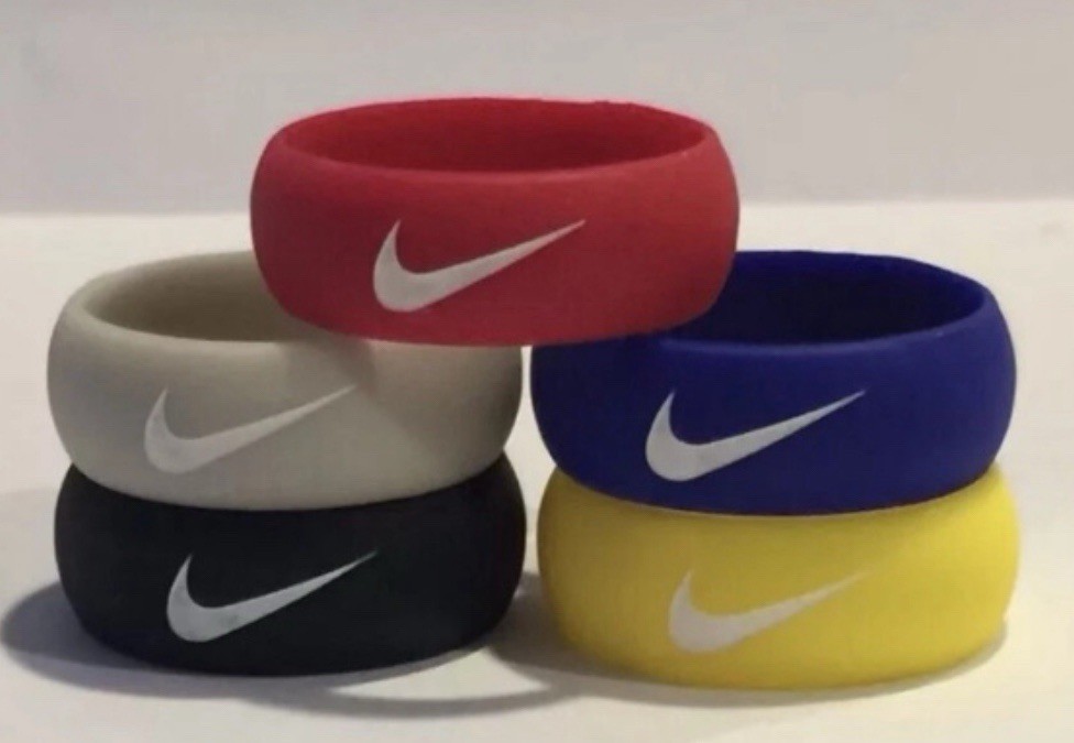 Mens Silicone 5 Ring Set Wedding Engagement Gym Sport – Men’s Size 9