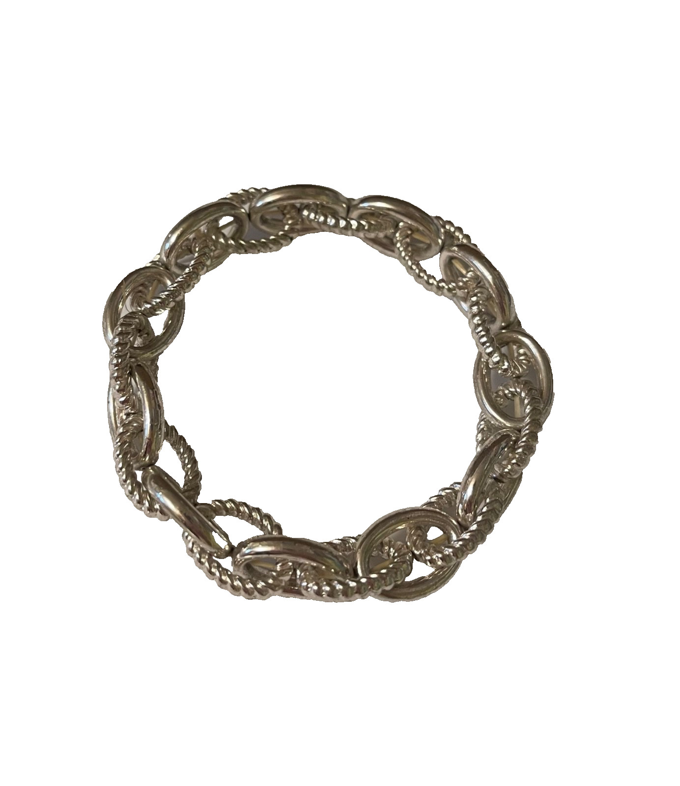 Silver Rope Link Bracelet – Night-out Jewelry