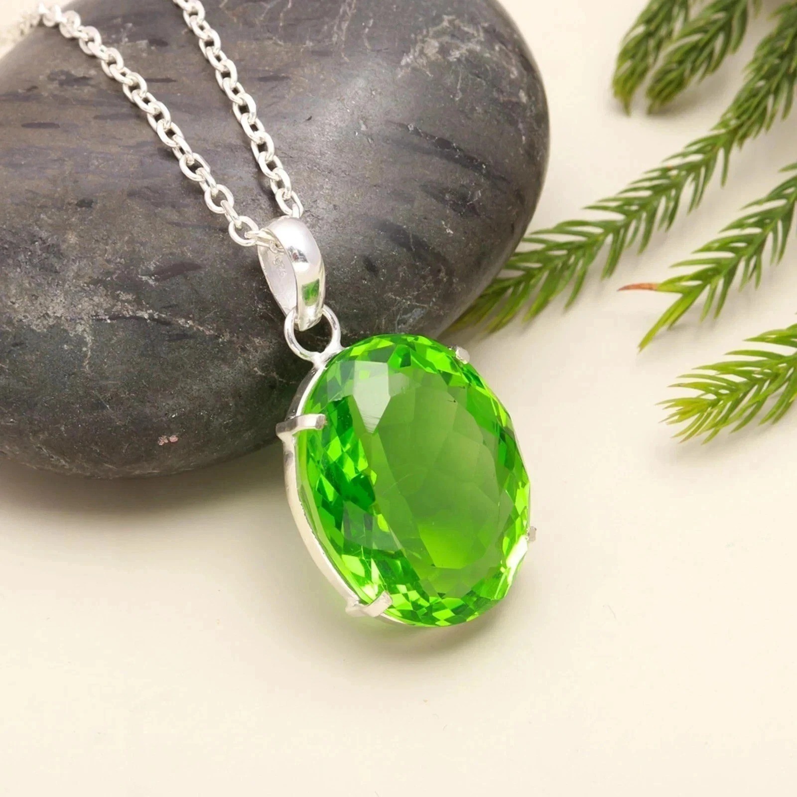 Certified Natural 91.22 Ct Brazilian Peridot Green Color Pendant Loose Gemstone