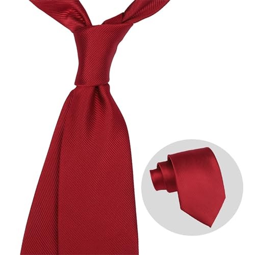 Mawjom Men Women Neckties Fashion Polyester Plaid Ties for Party Business Red