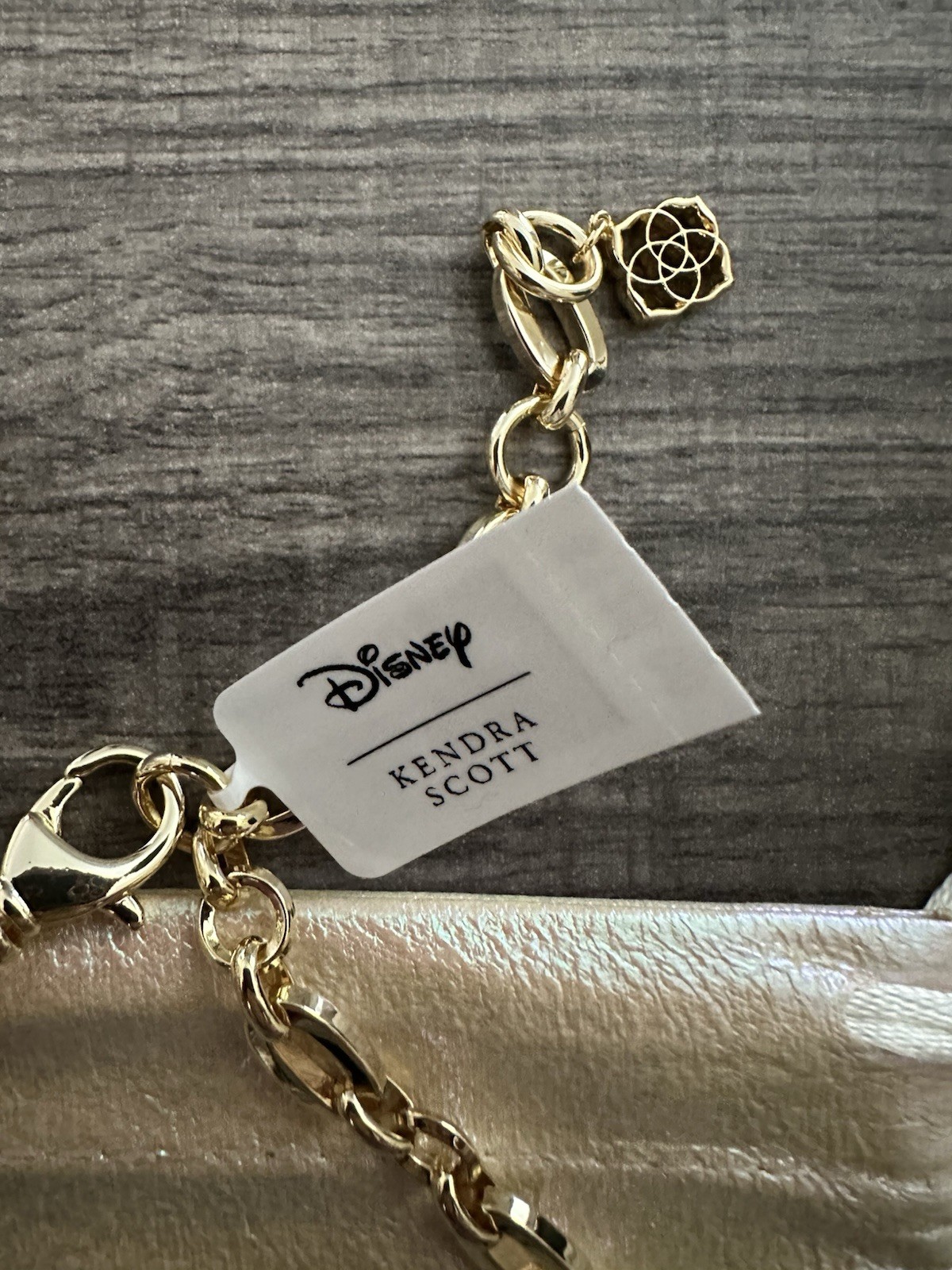 Disney Parks x Kendra Scott Gold Tone Mickey Crystal & Pearl Necklace NWT