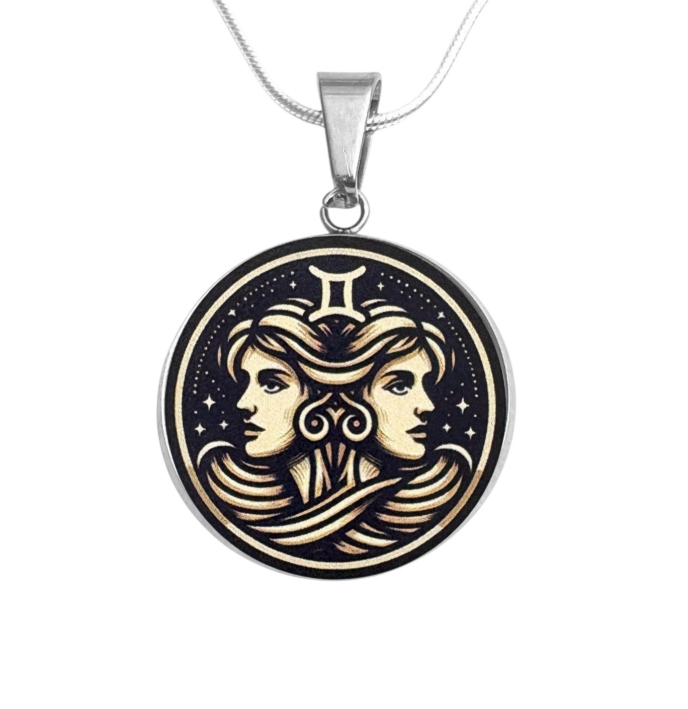 GEMINI Zodiac Sign Necklace Back Engraved for Free