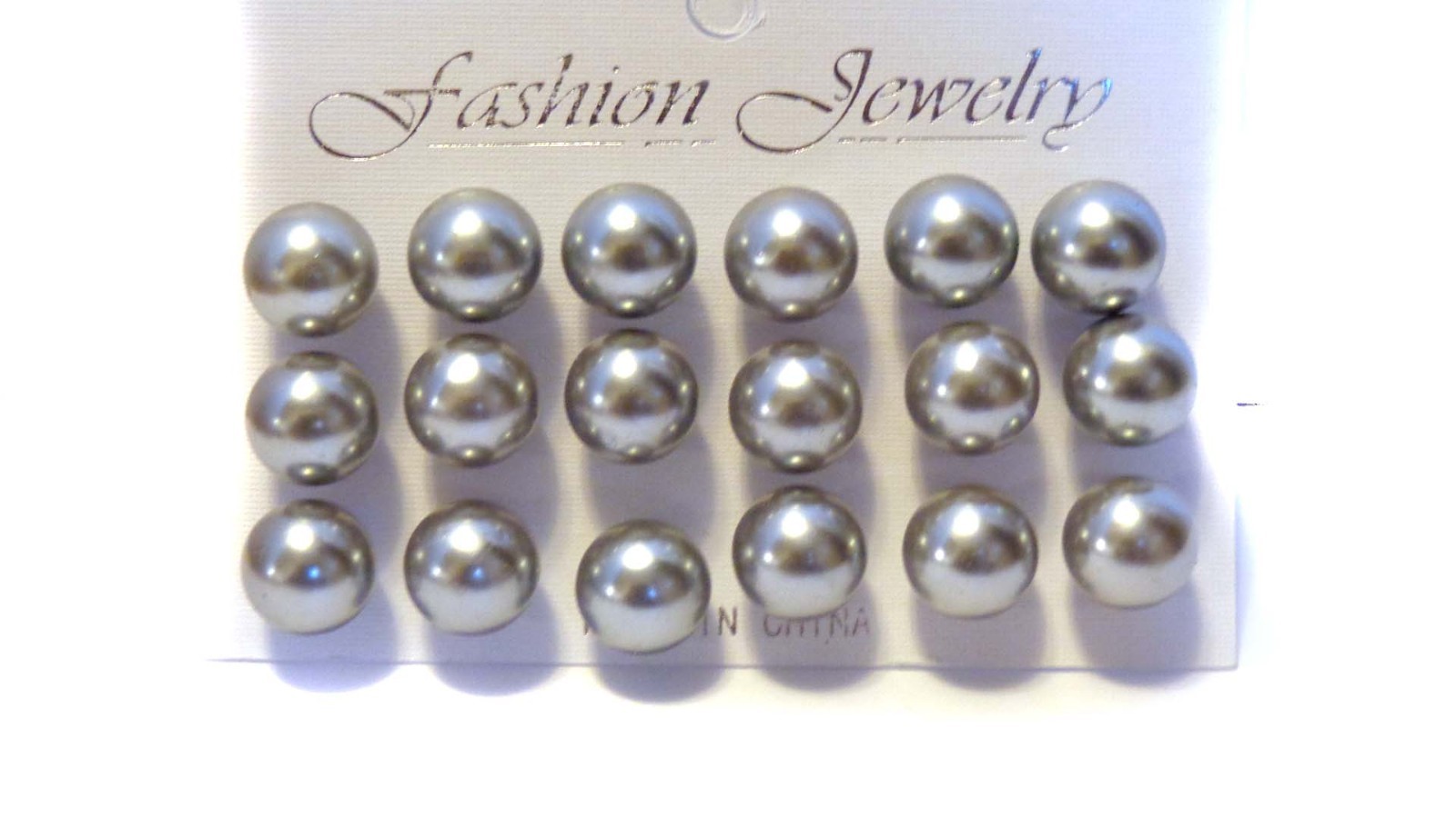 12 pairs GUNMETAL GRAY BALL EARRINGS PIERCED BALL EARRINGS 12MM LARGE