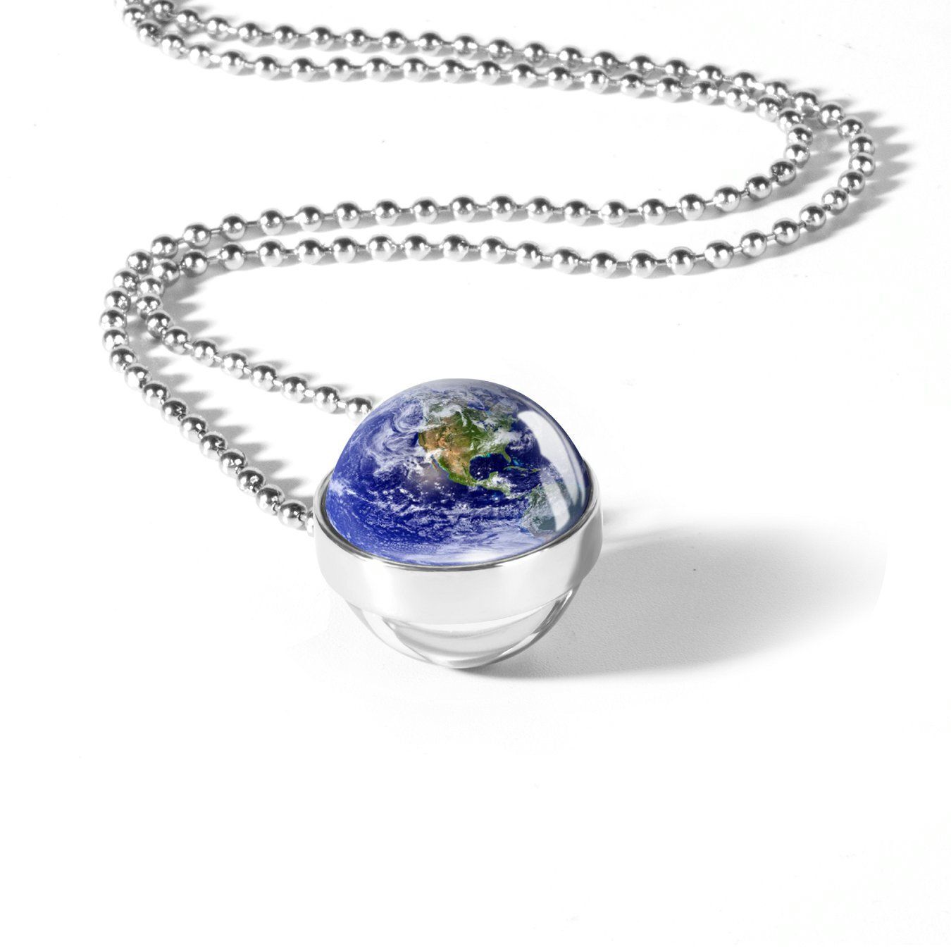 Ball Shape Pattern Pendant Necklaces Women Fashion Jewelry Craft Making Necklace