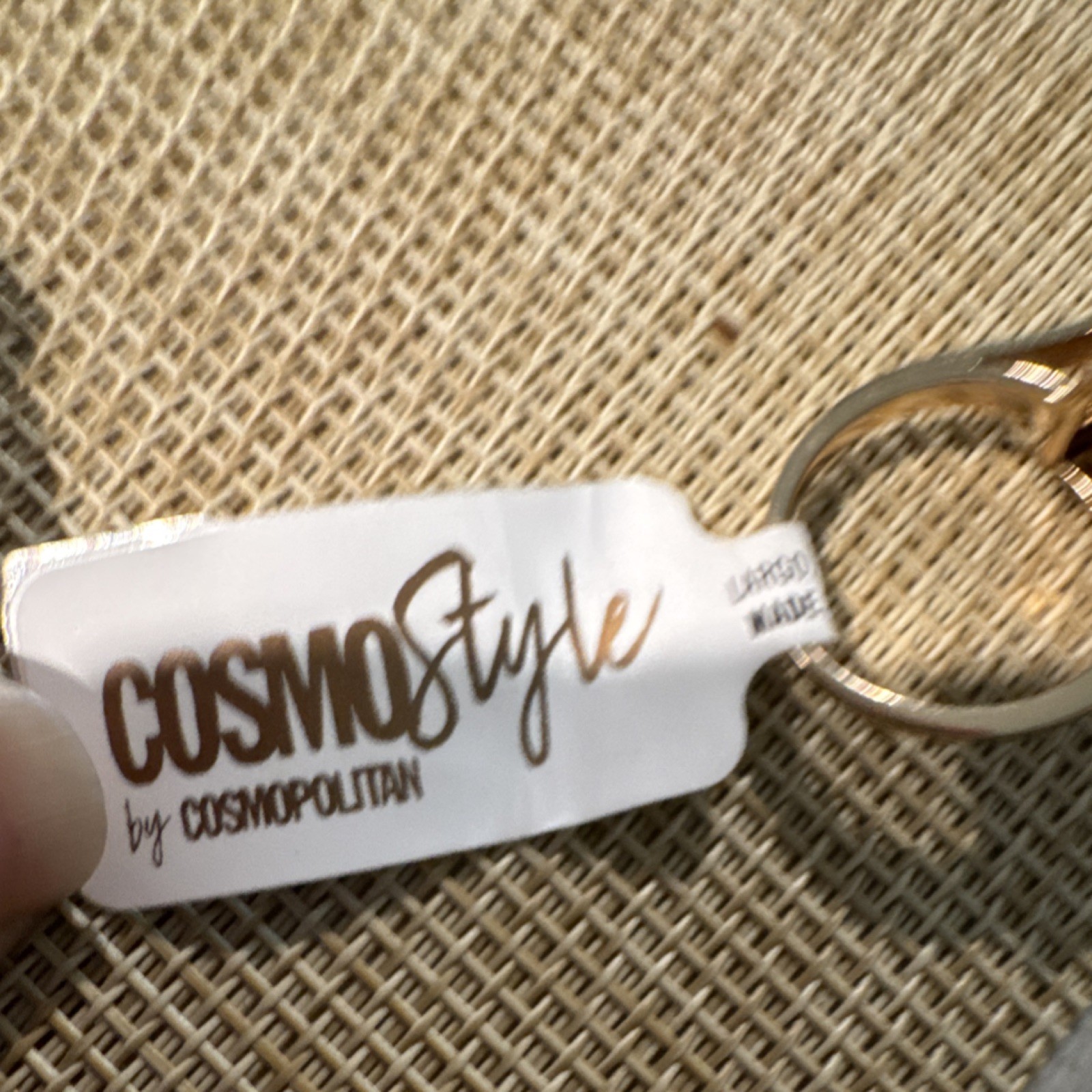 COSMOStyle by Cosmopolitan Gold Tone Halo Cushion Brown Stone Ring Size 7