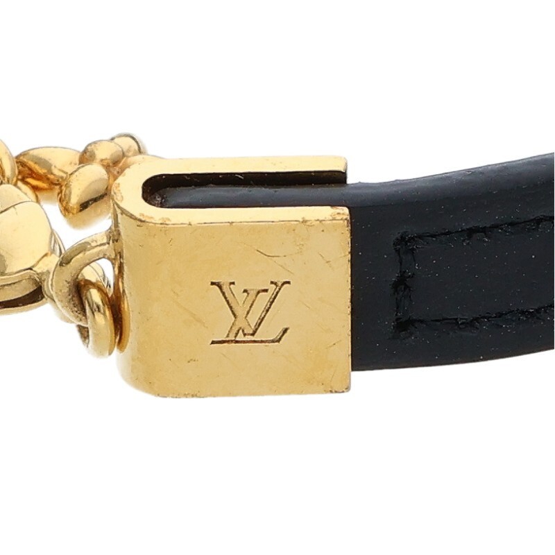Authentic Louis Vuitton Bracelet Flower Iconic Black 19.5cm From Japan